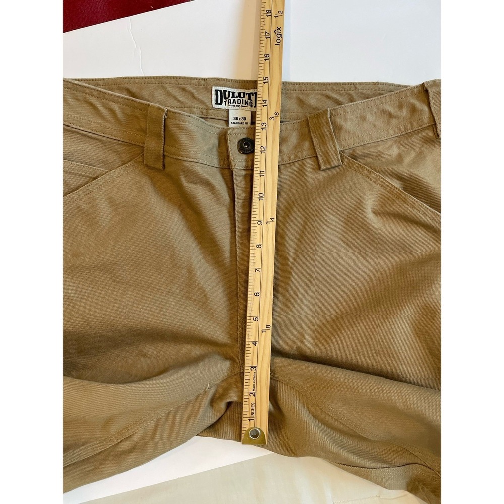 Duluth Trading Flex Fire Hose Pants 36x30(29"L) Standard Fit Flex Canvas Brown - Picture 8 of 9